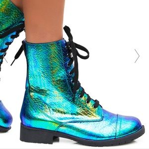 Oil Slick Dolls Kill Size 10 Combat Boots